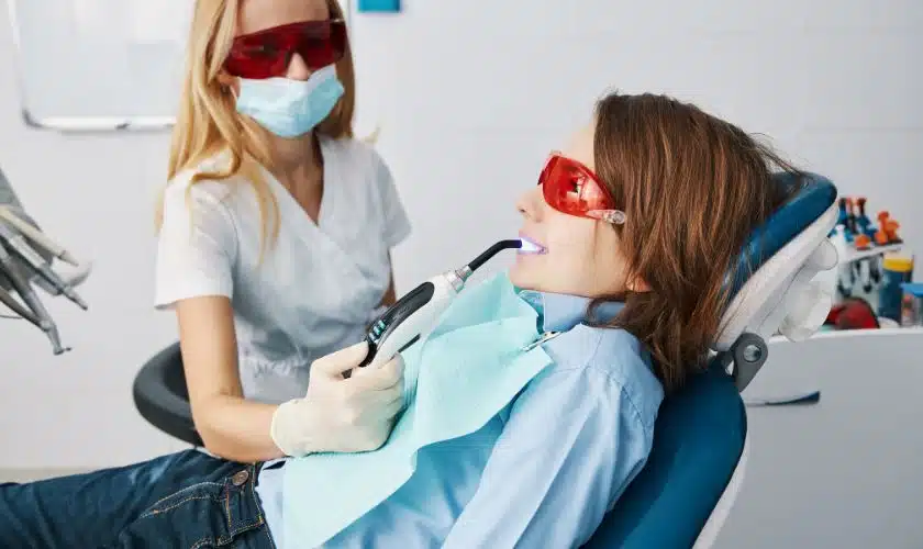 "Patient visits at iO Dentistry, Carrollton, TX, for Tooth-Colored Fillings Treatment."